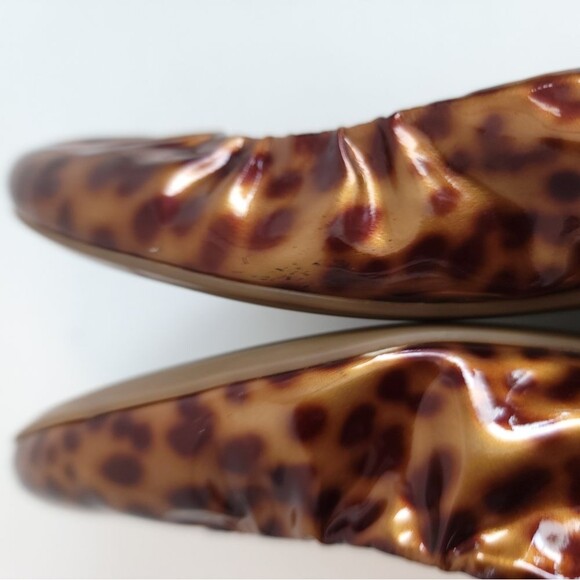 J.crew Patent Leather Leopard Print Ballet Flats Ballerina - Picture 8 of 16